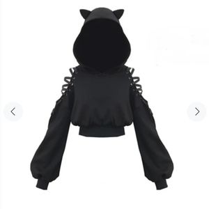 Black cat ear hoodie